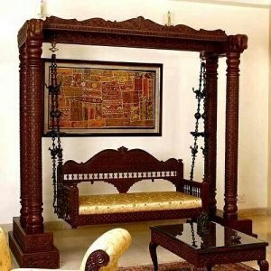 Mughal Indoor Swing H42 Chennai Swings-Indoor-teak-Wooden-Chair-Set-Plank-oonjal-supplier-dealers-distributors-manufacturers-Tamilnadu-India